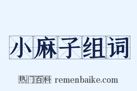 小麻子组词是什么意思的图片